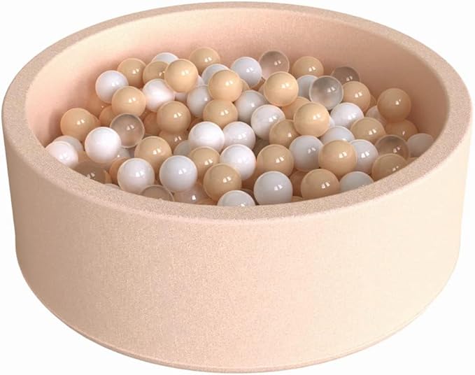 Wonder Space 35" Premium Kids Foam Ball Pit, CPSIA-Certified Safe Soft Play Pool for Toddlers, Baby Indoor Nursery Playpen, Ideal Gift for Boys & Girls (Beige)