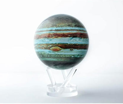 MOVA Jupiter Globe 4.5” – Solar-Powered Rotating Planet Display for Desk or Shelf | No Batteries or Wires | Floating-Style Space Decor
