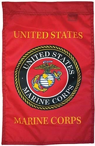 FlagSource U.S. Marine Corps Nylon Military Flag, Made in The USA, 18x12"
