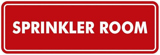 Signs ByLITA Standard Sprinkler Room Sign (Red) - Large