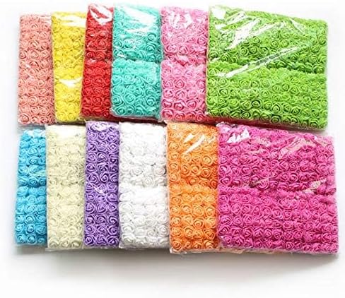 Mini Fake Rose Flower Heads 144pcs Mini Artificial Roses DIY Wedding Flowers Accessories Home Table Party Shop Baby Shower Decor(Coffee)