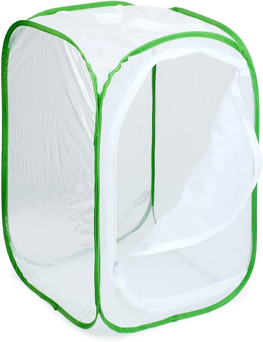 Butterfly Habitat with Poo Platter, Cage with Poo Mat, Monarch Butterfly Cage 24 Inches Tall