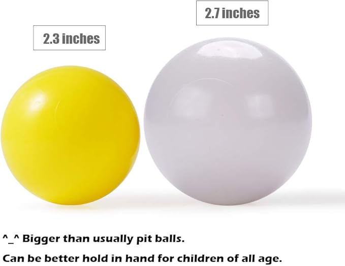 PlayMaty Ball Pit Balls - 2.75inches Plastic Phthalate & BPA Free Balls Crush Proof Stress Balls Swim Pit Fun Toy with Storage Bag for Baby Playhouse Birthday Party DecorationPack of 50