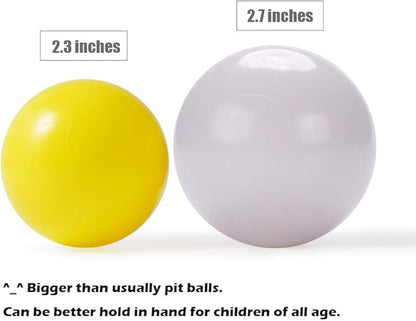 PlayMaty Ball Pit Balls - 2.75inches Plastic Phthalate & BPA Free Balls Crush Proof Stress Balls Swim Pit Fun Toy with Storage Bag for Baby Playhouse Birthday Party DecorationPack of 50
