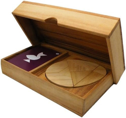 Logic Egg Tangram Set with Play Cards Wooden Puzzle Game