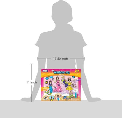 Imagimake Window Art Princess | Suncatcher Kit | Arts and Crafts for Kids Ages 8-12 | Girls Toys Age 6-8 | Unicorn Gifts for Girls Age 6-8 | 5 Year Old Girl Gift | 8 Year Old Girl Birthday Gift