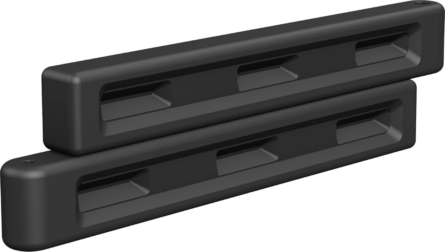 Playsafer Playground Edging Border -12" High Plastic Interlocking Timber for Playgrounds, and Play-Areas - Black - 52" L X 4" W X 12" H (2 Pack)