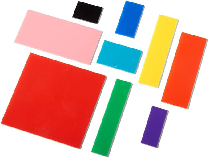 hand2mind Rainbow Fraction Squares, Montessori Math Materials, Fraction Manipulatives, Unit Fraction, Math Manipulatives for Elementary School, Homeschool Supplies (Set of 15)