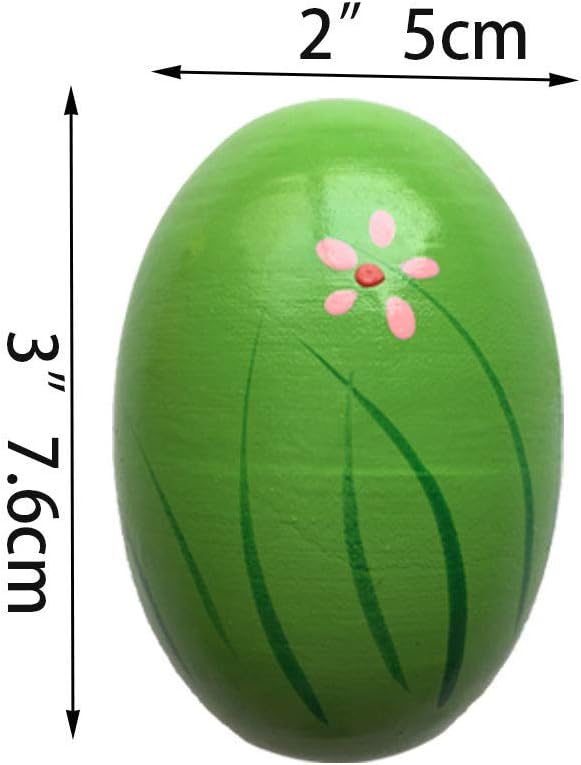 JoFAN 6 Pack Wooden Percussion Musical Shake Eggs Shakers for Kids Boys Girls Toddlers Christmas Stocking Stuffers Gifts Party Favors