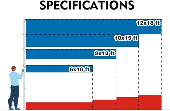 Ukraine Crimea Extra Large Flag 8x12FT Giant Ukrainian Crimean Polyester Banner With 3 Grommets Fade Resistant Vivid Color For Patriotic Festival Events Party Decoration(Crimea UKR, 8x12FT)