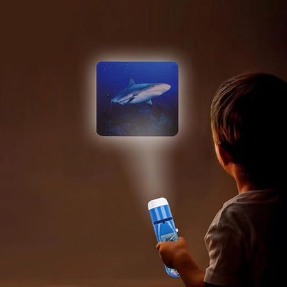 Georgie Porgy Children Projector Toys Educational Science Set Wall Ceiling Tent Torch Flashlight for Kids Gifts for Boys Girls (Wild Animal + Sea World)