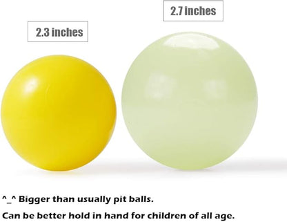 PlayMaty Ball Pit Balls - 2.75inches Plastic Phthalate & BPA Free Balls Crush Proof Stress Balls Swim Pit Fun Toy with Storage Bag for Baby Playhouse Birthday Party DecorationPack of 50