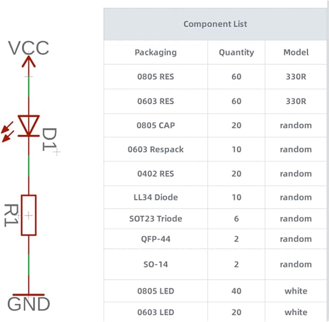 Gikfun Soldering Practice Kit SMD SMT Welding Skill Training Board DIY for School Learning Project GK1023