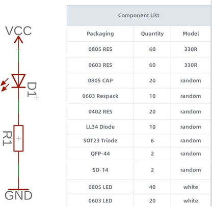 Gikfun Soldering Practice Kit SMD SMT Welding Skill Training Board DIY for School Learning Project GK1023