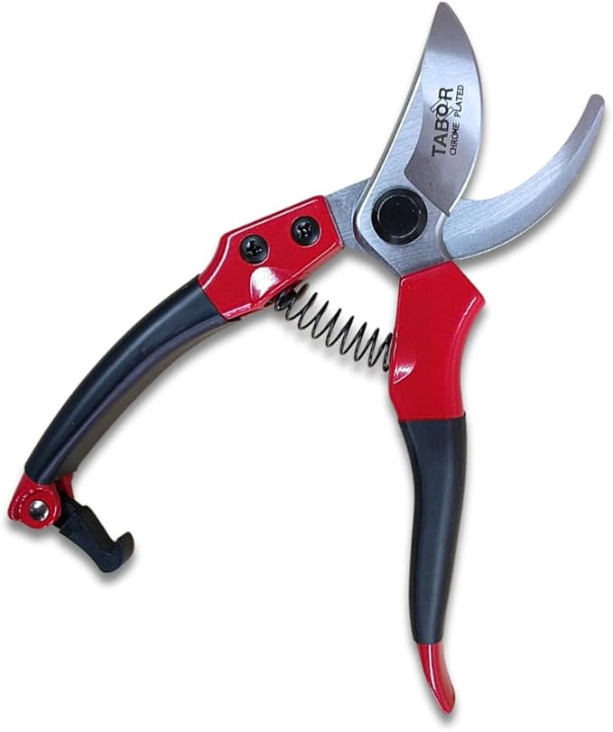 TABOR TOOLS S821A Bypass Pruning Shears, Makes Clean Cuts, Great for S-M Size Hands. Professional Sharp Secateurs, Hand Pruner, Garden Shears, Clippers for The Garden.