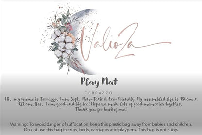 Terrazzo Playmat, Non-Toxic, Eco-Friendly, EVA-Foam, Puzzle Playmat (Brown), Extra Large, 180 centimeters x 120 centimeters