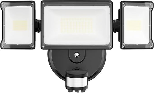 Onforu 65W Motion Sensor Outdoor Lights, 6000lm 6500K Daylight Flood Light Outdoor Motion Sensor, IP65 Waterproof Motion Detected Lights for Outside, Hardwired LED Security Light for Garage Yard