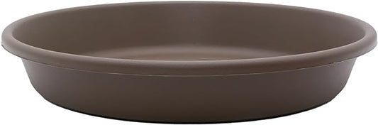 The HC Companies SLI08000E21C024LRTKC Classic Round Plastic Saucer, 8", Chocolate
