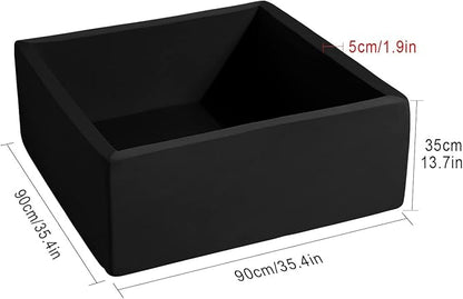 Foam Ball Pits for Toddlers Kids Square Soft Ball Pits Ideal Gift Play Toy for Children Kiddie Pools - Black