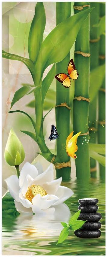 3D Peel and Stick Wall Murals - Bamboo - Removable PVC Waterproof Door Poster for Bedroom Living Room 35.4" x 78.7