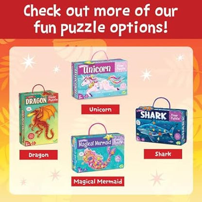 PEACEABLE KINGDOM Shiny Dinosaur Floor Puzzle, 1 EA