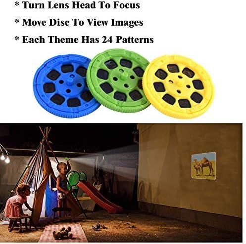 Georgie Porgy Children Projector Toys Educational Science Set Wall Ceiling Tent Torch Flashlight for Kids Gifts for Boys Girls (Wild Animal)