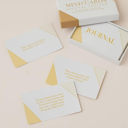 Mind Cards: Journal Edition | 45 Guided Journal Prompts for Self-Discovery, Creativity & Personal Growth | Journaling Gift for Writers & Thinkers