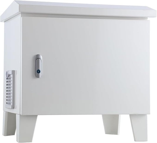Pond Aerator Weatherproof Outdoor Cabinet,20.8”×16.9”×20.8” with Cooling Fan,pre-wired outlet
