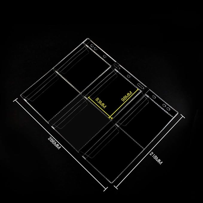 6 Pocket Coin Pages, 10 Sheets Plastic Coin Holders Stamp Collector Supplies for Coin Stamp Currency Collection