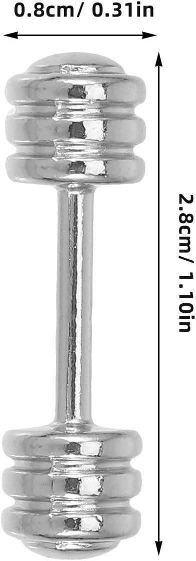 5PCS Miniature Dumbbells,1:12 Miniature Gym Equipment Dollhouse Tiny Dumbbell Toys for Doll House Decoration - 1.1Inch