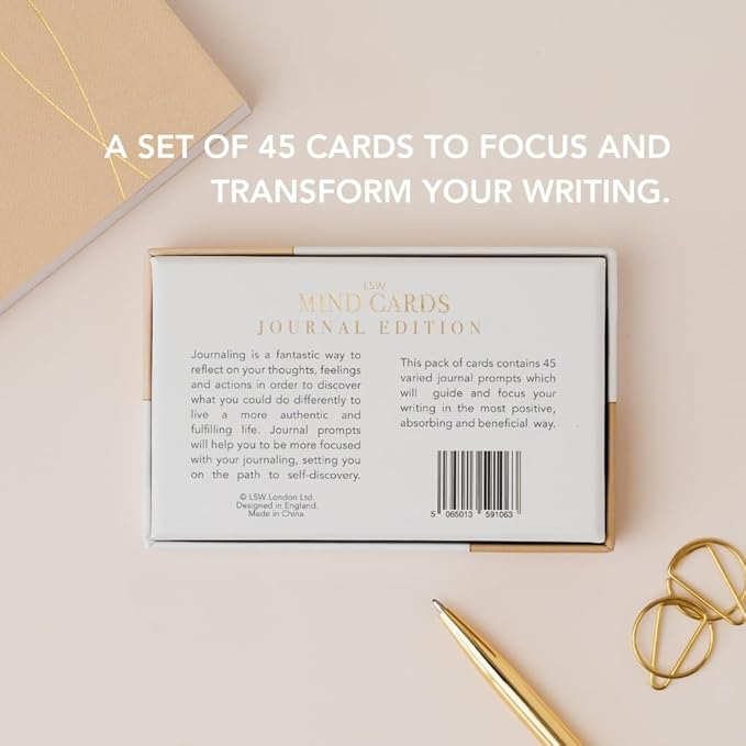 Mind Cards: Journal Edition | 45 Guided Journal Prompts for Self-Discovery, Creativity & Personal Growth | Journaling Gift for Writers & Thinkers