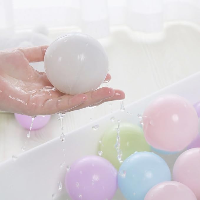 PlayMaty Ball Pit Balls - 2.75inches Plastic Phthalate & BPA Free Balls Crush Proof Stress Balls Swim Pit Fun Toy with Storage Bag for Baby Playhouse Birthday Party DecorationPack of 50