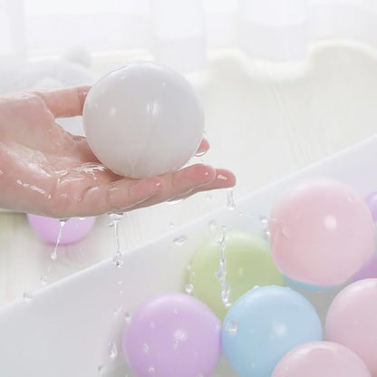 PlayMaty Ball Pit Balls - 2.75inches Plastic Phthalate & BPA Free Balls Crush Proof Stress Balls Swim Pit Fun Toy with Storage Bag for Baby Playhouse Birthday Party DecorationPack of 50