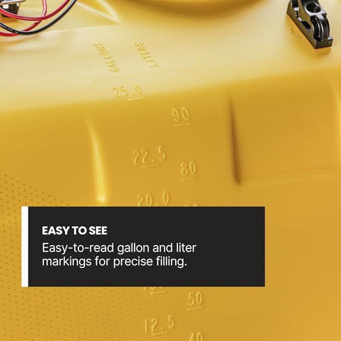 25 Gallon Silver Spot Sprayer – 2.2 GPM SHFLO 12V Pump, Economy Handgun with Adjustable Nozzle, 15’ Hose – Lawn & Garden ATV/UTV Sprayer for Weed & Pest Control