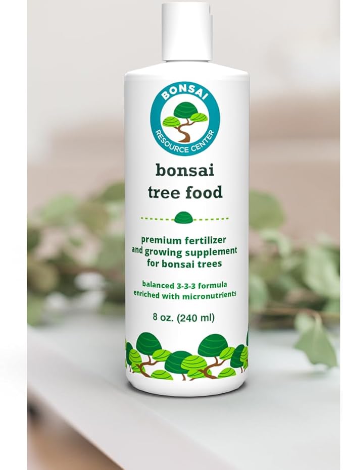 Bonsai Tree Food | Premium, Gentle Liquid Fertilizer for Healthy Growth, Strong Stems and Beautiful Blooms | 3-3-3 Balanced NPK Concentrate | Made in USA | 8 oz (240 ml)