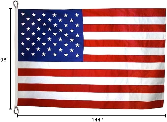 Annin Flagmakers (2320) SolarGuard Nyl-Glo American Flag, Made in USA, 8 x 12 Feet, Nylon