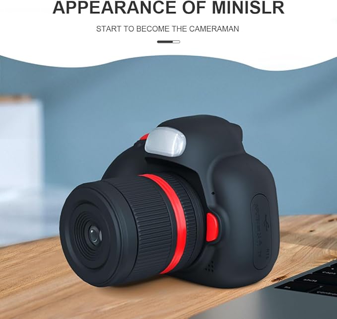 Kids Camera,Kids Digital Camera with Rotating Zoom Lens,1080P HD Digital for Kids with Flash,32GB SD,Christmas Birthday Gifts for Girls Boys 3-12 (Black, D6S)