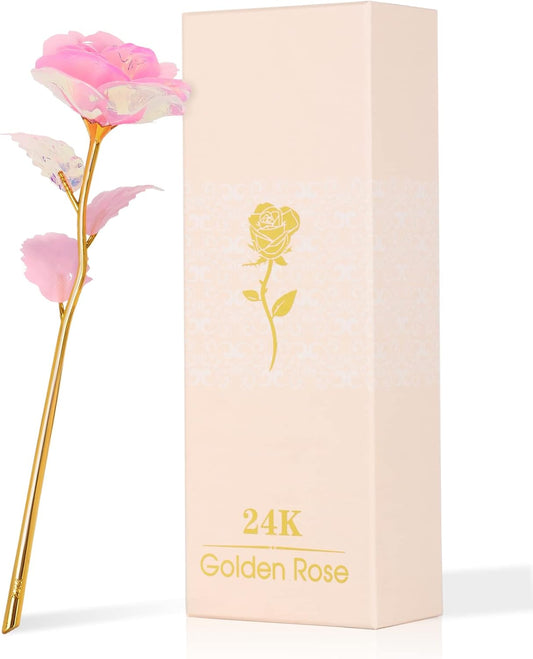 Mothers Day Mom Gifts for Women Birthday Gifts for Women Galaxy Rose Glass Flowers Forever Eternal Roses Artificial Flowers Gifts for Grandma Wife Daughter