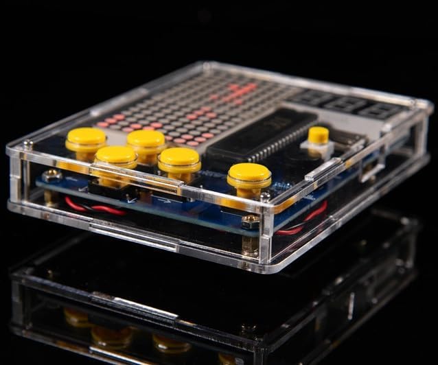 DIY Electronic Game Console Soldering Practice Kit, 4-in-1 Retro Games, LED Matrix Display, Educational Soldering Practice Project