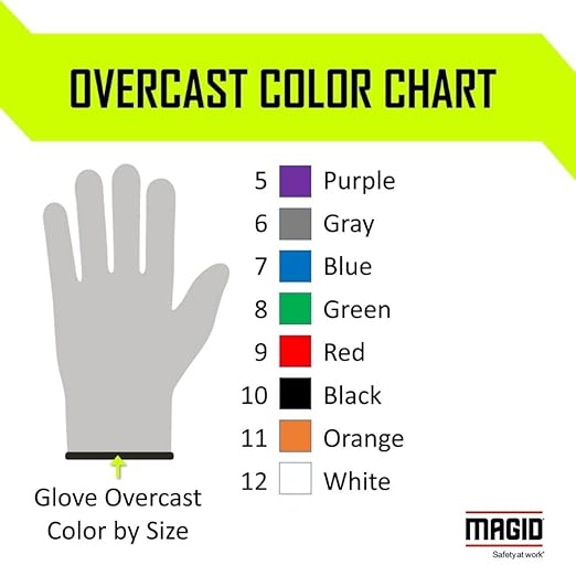 MAGID D-ROC ANSI A4 AeroDex Polyurethane Palm Coated Work Gloves, 1 Pair, 0