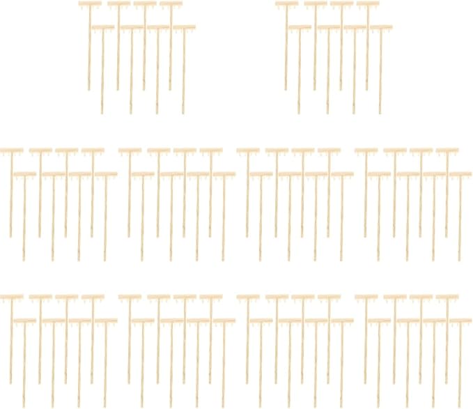 EXCEART Mini Rake Set - 80 Pcs Meditating Sand Zen Garden Accessories - Bamboo & Wood Adjustable Tools