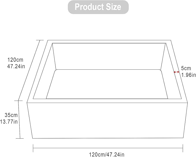 Extra Large Foam Ball Pit for Toddlers Kids Square Soft Ball Pool Ideal Gift Play Toy for Children Kiddie Pools - Light Gray