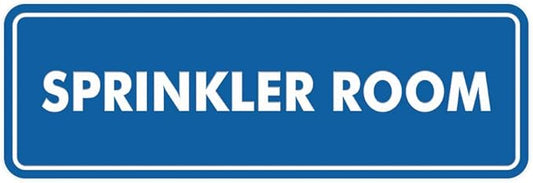 Signs ByLITA Standard Sprinkler Room Sign (Blue) - Small