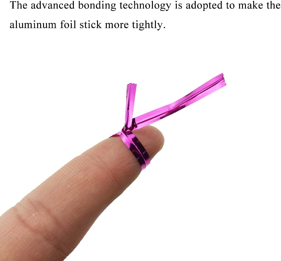 HAHIYO 300Pcs 4 inches Rose Red Metal Twist Ties Bread Candy Coffee Bag Ties Plant Garden Twist Ties for Cellophane Treat Bags Gift Wraping Bags Plastic Bags Halloween Party Cake Present Art Crafts