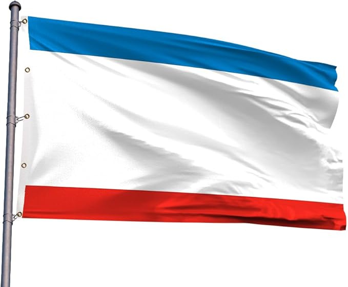 Ukraine Crimea Extra Large Flag 10x15FT Giant Ukrainian Crimean Polyester Banner With 5 Grommets Fade Resistant Vivid Color For Patriotic Festival Events Party Decoration(Crimea UKR, 10x15FT)