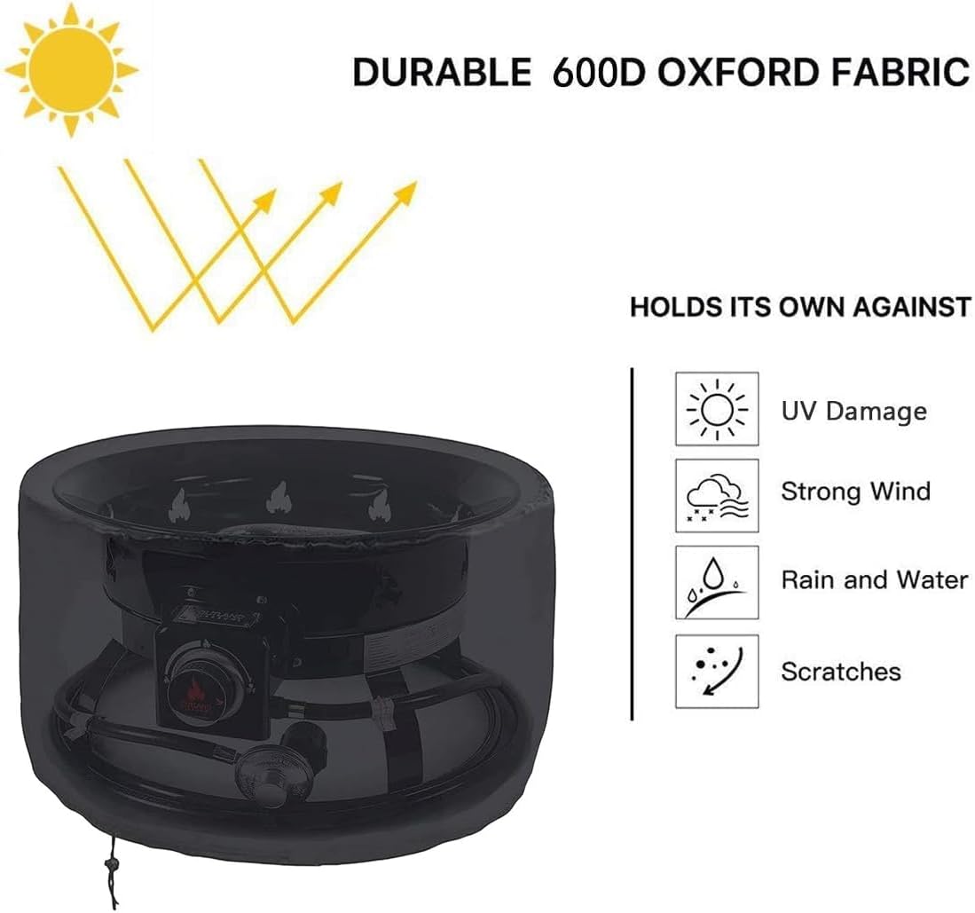 Fire Pit Cover for Outland Firebowl 893 Deluxe Outdoor Portable Propane Gas Fire Pit, Fit for Outland Firebowl 823 870, 22"