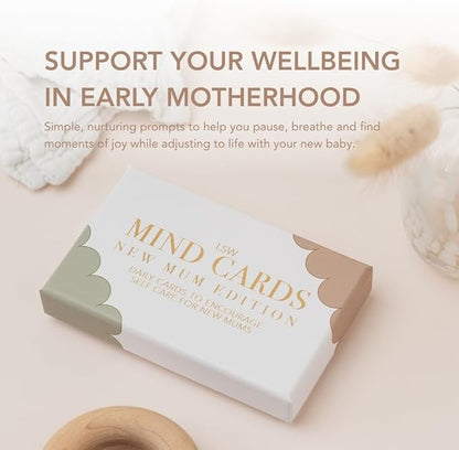Mind Cards | New Mum Edition | 45 Mindfulness Cards for Women, Ideal for Early Motherhood Support and Self Care | Great New Mom Mothers Day Gifts