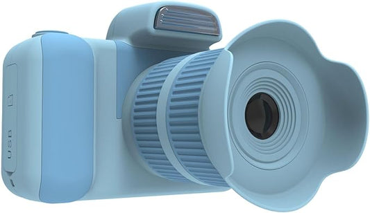 Kids Camera,Kids Digital Camera with Rotating Zoom Lens,1080P HD Digital for Kids with Flash,32GB SD,Christmas Birthday Gifts for Girls Boys 3-12 (Sky Blue, D31)