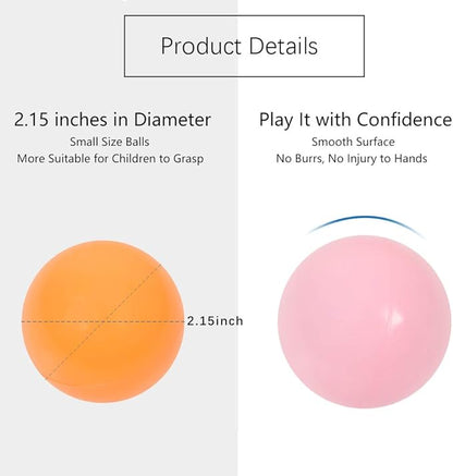 MoonxHome Ball Pit Balls for Toddlers, BPA Free Crush Proof Plastic Toy Balls for Ball Pit, Children's Pool Water Toys, Macaron Ocean Balls for Play Tent 2.15 Inch Pack of 100…