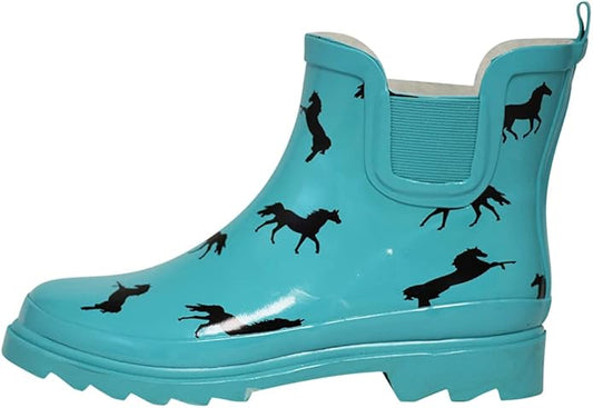 NORTY - Womens Ankle Rain Boots - Ladies Waterproof Winter Spring Garden Boot runs ½ size large